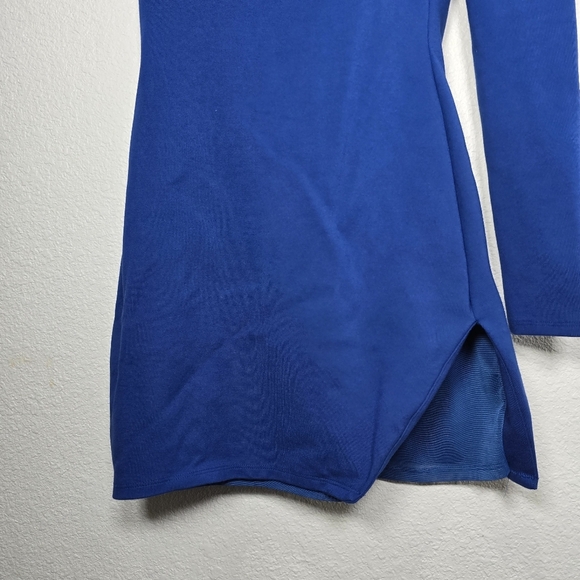 h:ours Crawley Mini Navy Dress Size XS Asymmetric Mini‎ One Sleeve Cocktail Mini - Picture 5 of 10